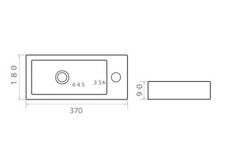 Раковина Orange B05-365w подвесная